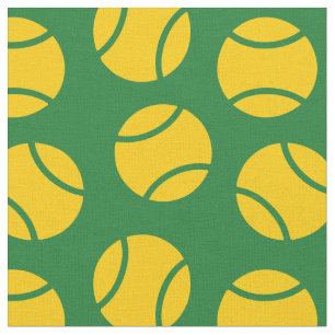 Tecido Tênis bolas sobre fundo verde