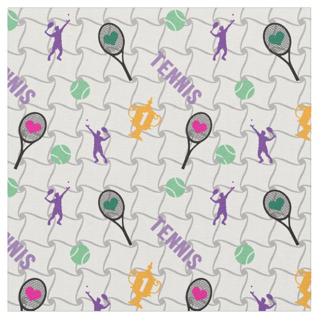 Tecido Tênis motifs em fundo branco (Detalhe)