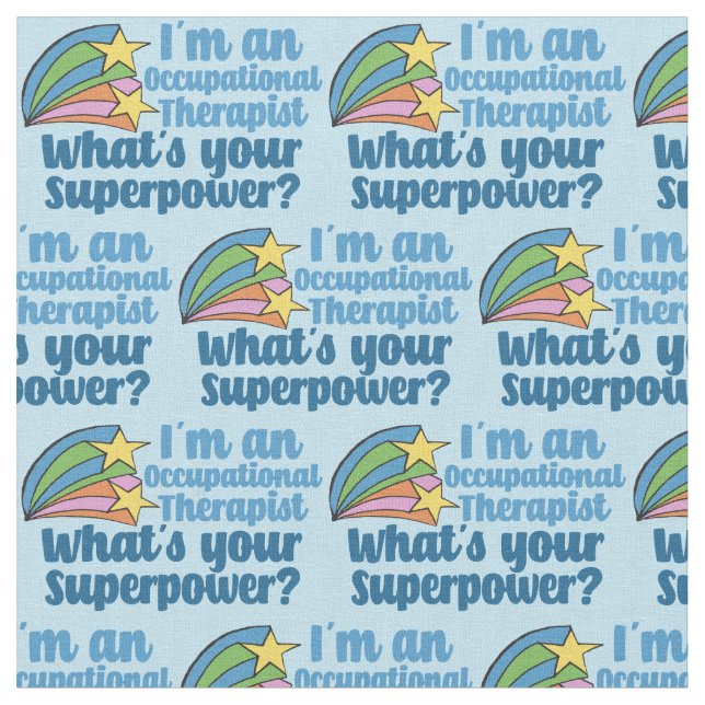 Tecido Terapêutica Super Ocupacional Azul OT (Detalhe)