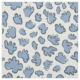 Tecido Terraço Orgânico Denso | Azul-Silvestre Abstrato P