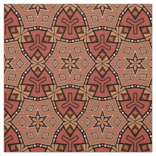 Tecido Terracotta e Tan Honeycomb - Padrão do Azulejo