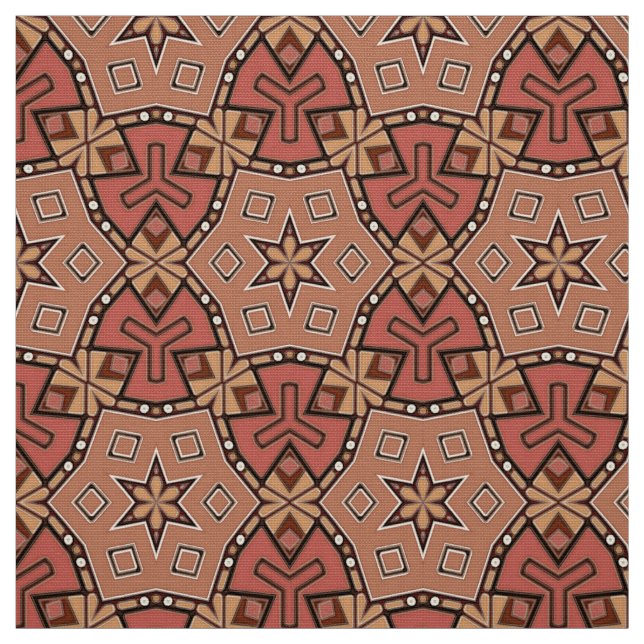 Tecido Terracotta e Tan Honeycomb - Padrão do Azulejo (Modelo)