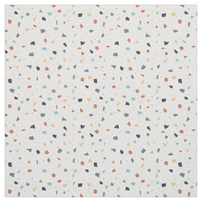 Tecido Terrazzo Azulejo Confetti Estilo Moderno Tones Ter (Modelo)