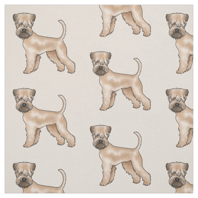 Tecido Terrier Wheaten de Capa Macia Padrão de Cachorro F (Modelo)