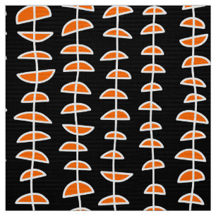 Tecido Teste padrão 080515 - Branco e laranja no preto