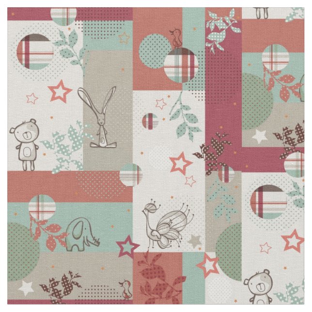 Tecido Teste padrão 2 da edredão do bebê (Detalhe)