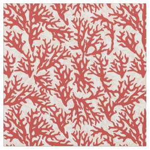 Tecido Teste padrão 2 do coral vermelho