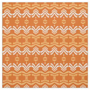 Tecido teste padrão alaranjado étnico
