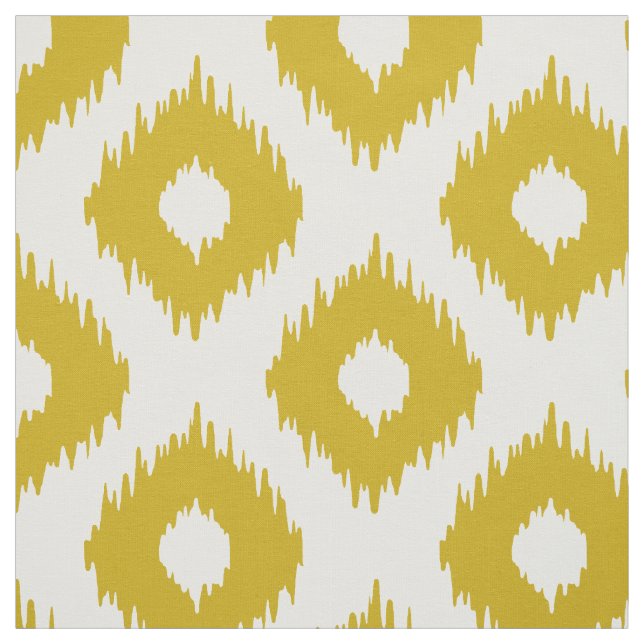 Tecido Teste padrão amarelo de Ikat da mostarda (Modelo)