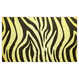 Tecido Teste padrão animal do impressão da zebra amarel