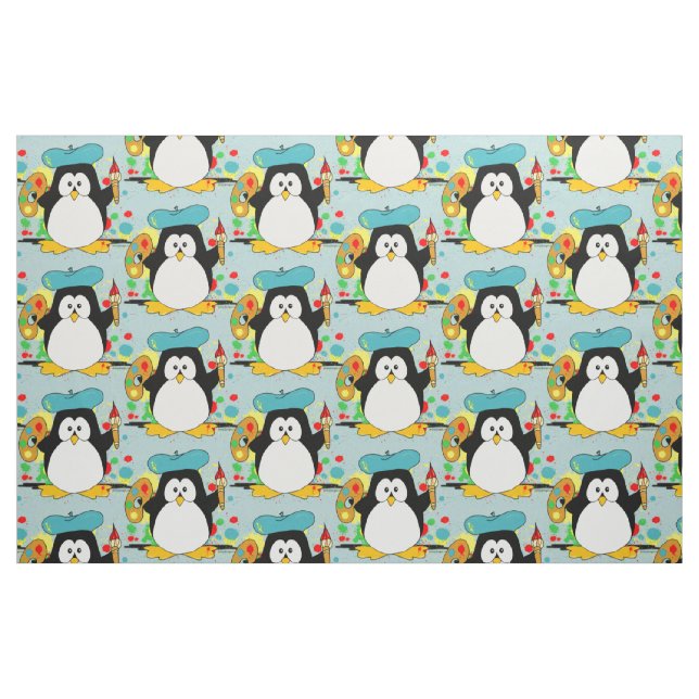 Tecido Teste padrão artístico do gráfico do pintor do (Fat Quarter)