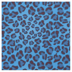 Tecido teste padrão azul da textura do leopardo