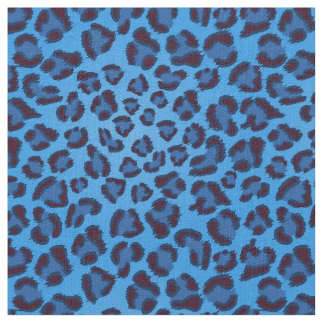 Tecido teste padrão azul da textura do leopardo (Detalhe)