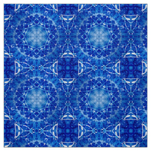 Tecido Teste padrão azul do azulejo da janela de