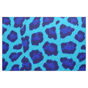 Tecido Teste padrão azul do impressão do leopardo