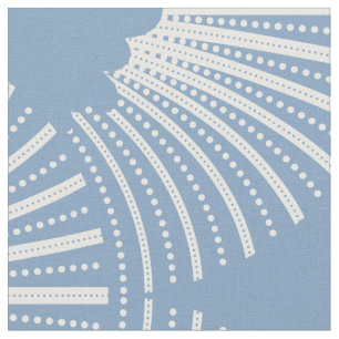 Tecido Teste padrão branco & azul do art deco