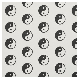 Tecido Teste padrão branco preto do símbolo de Yin Yang