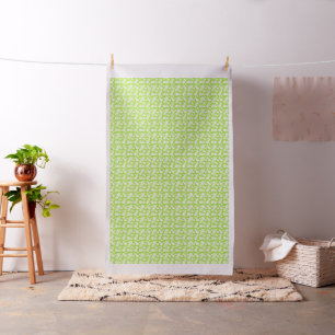 Tecido Teste padrão branco verde dos abacaxis e das