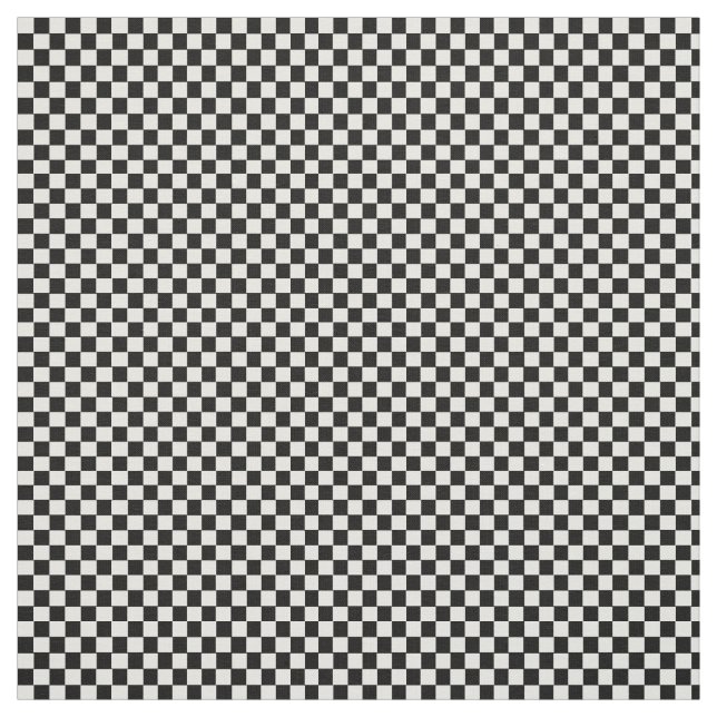 Tecido Teste padrão checkered preto e branco (Modelo)