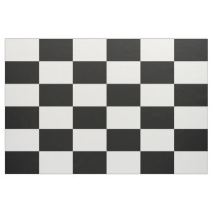 Tecido Teste padrão Checkered preto e branco dos