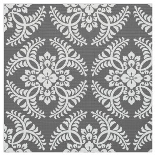 Tecido Teste padrão, cinzas/cinza & branco japoneses do