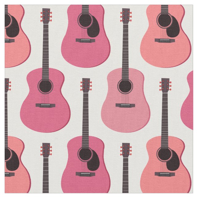 Tecido Teste padrão cor-de-rosa das guitarra acústicas (Detalhe)