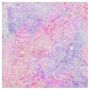 Tecido Teste padrão cor-de-rosa roxo feminino abstrato d