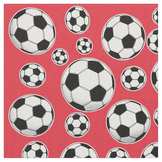 Tecido Teste padrão da bola de futebol dos carmesins de (Detalhe)