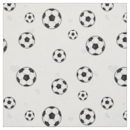 Tecido Teste padrão da bola de futebol preto e branco