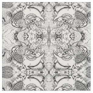 Tecido Teste padrão da mandala do coelho