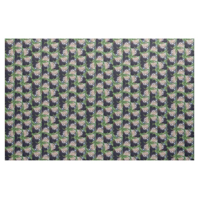 Tecido Teste padrão da panda vermelha (Fat Quarter)