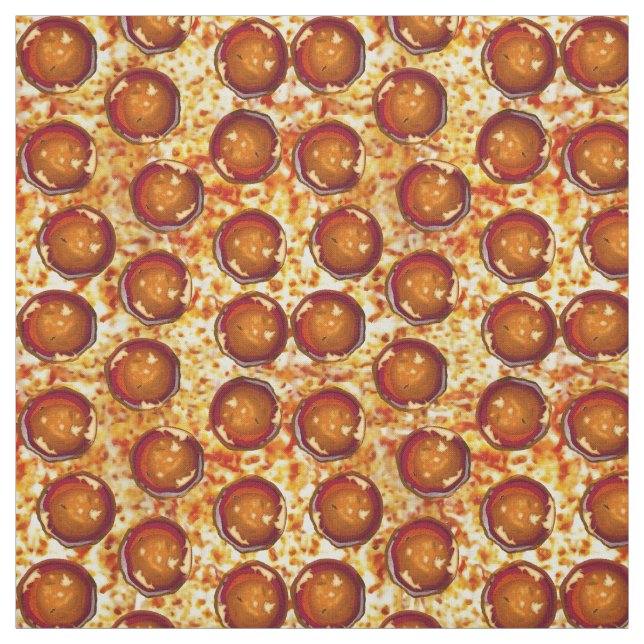 Tecido Teste padrão da pizza de queijo dos Pepperoni (Modelo)