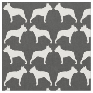 Tecido Teste padrão das silhuetas de Boston Terrier
