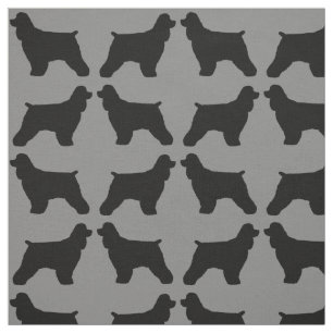 Tecido Teste padrão das silhuetas de cocker spaniel