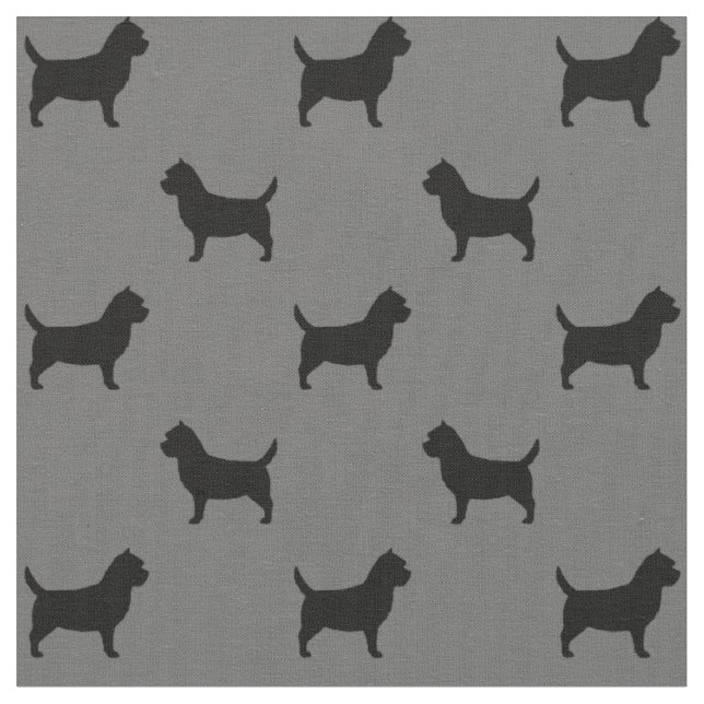 Tecido Teste padrão das silhuetas de Terrier de monte de (Detalhe)
