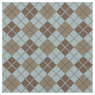 Tecido Teste padrão de Argyle no azul e no Taupe