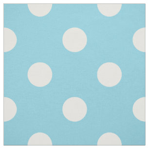 Tecido Teste padrão de bolinhas azul e branco