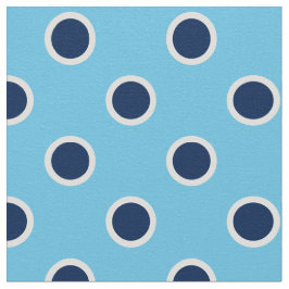 Tecido Teste padrão de bolinhas dos azuis marinhos na luz