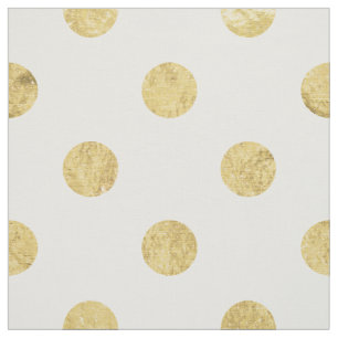 Tecido Teste padrão de bolinhas elegante da folha Dourad