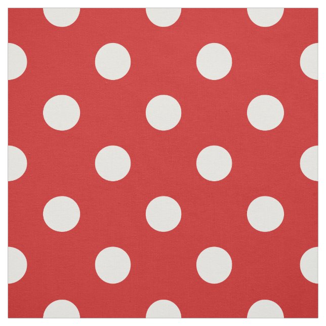 Tecido Teste padrão de bolinhas vermelho e branco (Modelo)