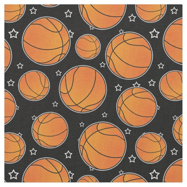 Tecido Teste padrão de estrela do basquetebol (Detalhe)