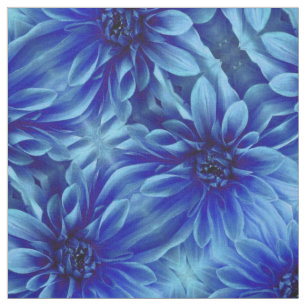 Tecido Teste padrão de flor azul da dália