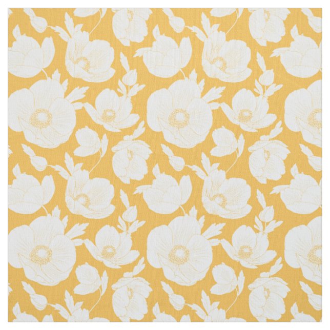 Tecido Teste padrão de flor dourado (Modelo)