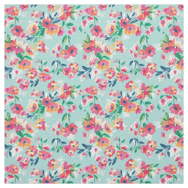 Tecido Teste padrão de flores pintado (Modelo)