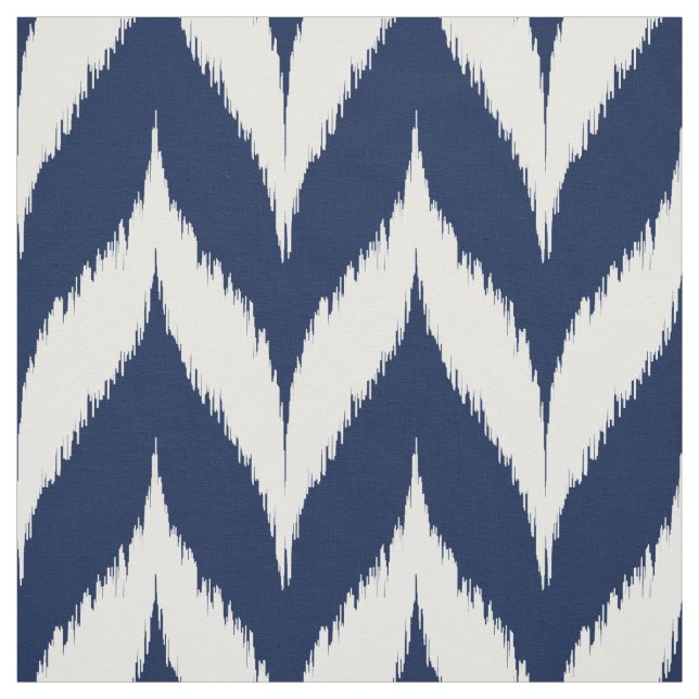 Tecido Teste padrão de Ikat Chevron do marinho (Modelo)