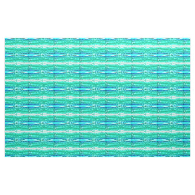 Tecido teste padrão de onda azul/verde de maui (Jarda)