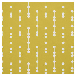 Tecido Teste padrão de pontos geométrico amarelo da