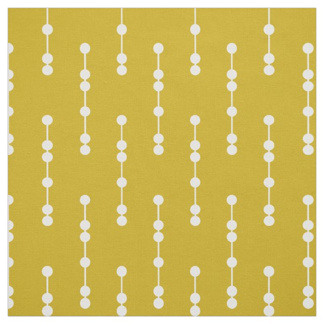 Tecido Teste padrão de pontos geométrico amarelo da (Modelo)