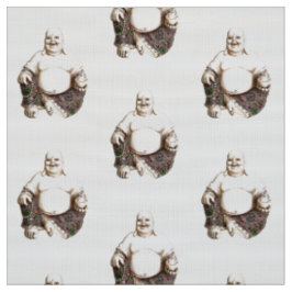 Tecido Teste padrão de riso de Buddha da boa sorte
