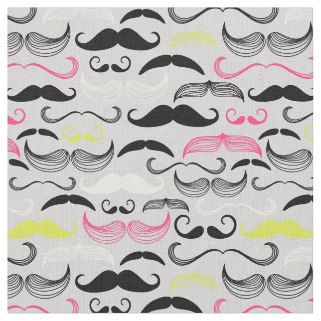 Tecido Teste padrão do bigode, estilo retro (Detalhe)